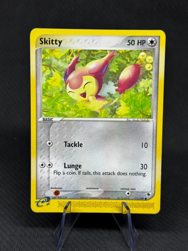 Skitty 71/109 EX Ruby & Sapphire Pokemon Card e-Series Non Holo Common - TCG HP - Image 1 of 2