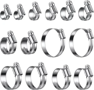 Heavy Duty Hose Clamp Assortment Kit 5/16-2 3/4"(8-70Mm),Sae Standard, All 5/16" - Picture 1 of 12