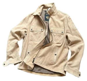 BELSTAFF TOUR JACKET DARK SANDSTONE GOAT LEATHER / SUEDE JACKET BNWT RARE Sz: XL - Picture 1 of 22