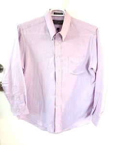 David Taylor Shirt Mens Size 16 32/33 Lilac Long Sleeve Cotton Blend Button - Picture 1 of 6