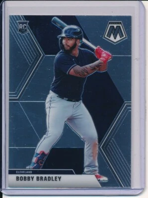 BOBBY BRADLEY 2020 PANINI CHRONICLES MOSAIC ROOKIE CARD RC #50 CLEVELAND INDIANS - Image 1 of 2