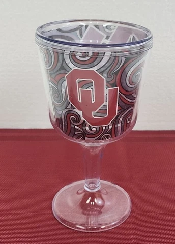 OU SOONERS Wine Goblet Cup Mug OKLAHOMA Officially Licensed Product Chalice Cover