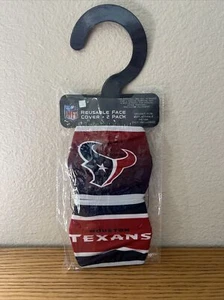 Máscaras faciales con logotipo con licencia oficial de NFL HOUSTON TEXANS lavado y reutilización 2 piezas - Imagen 1 de 5