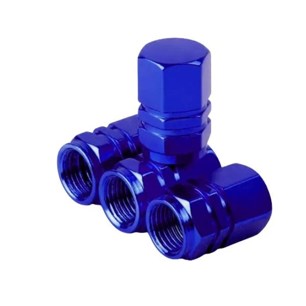 Valve Dust Caps Blue for Chrysler 300C 300M Crossfire Ypsilon - Image 1 of 1