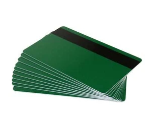 Forest Green Plastic Cards With Hi-Co Magnetic Stripe (Pack of 100) - Picture 1 of 1