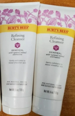 Paquete de 2 limpiadores refinadores Burt's Bees con alternativa RETINOL 6 OZ Burts Foto 1 de 2