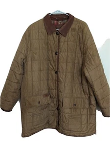 Vintage Lauren R L Reitstalljacke Lederbesatz gesteppt Damen Large  - Bild 1 von 12