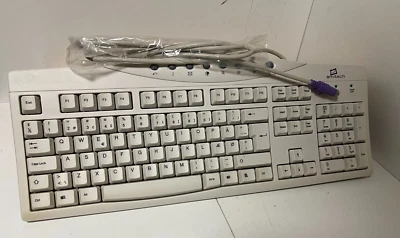 Amitech ACK-270 PS/2 Keyboard DK Layout – Vintage, Multimedia, Fully Functional - Image 1 of 4