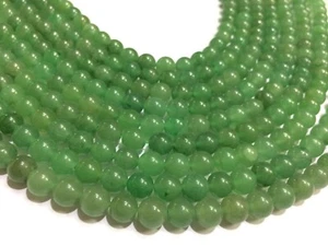 Green Aventurine Round, Natural Green Aventurine Round 8mm Beads 12"inch Strand - Picture 1 of 5