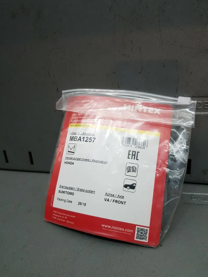 Kit de montaje de la pastilla de freno delantera se adapta a Honda Civic/Jazz/CRX Mintex MBA1257 Foto 1 de 2