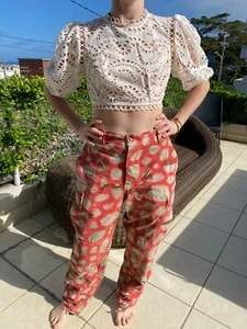 Zimmermann Jaya Wave Top | white, Anglaise, Embroidery, Open Back, Crop $450 RRP - Bild 1 von 7