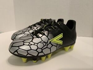 Mitre Youth Size 11Y Silver Black Green Lace Up Logo Pivot Soccer Cleat NWT