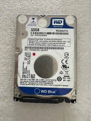 WD WD3200LPCX-00VHAT0 EHKTJAB (WXB1) Malaysia 2.5" 320gb Sata 23AUG2015 A3 - Image 1 of 2