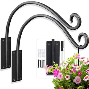 Heavy-Duty Plant Hanger Outdoor: 16-Inch Hanging Plant Hooks for Outside Baskets - Picture 1 of 9