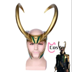 2023 Thor 3 Ragnarok Loki Horns Cosplay Helmet Thor Ragnarok Crown Mask Costume - Picture 1 of 7