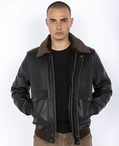 Schott NYC Small Brown Cowhide A-2 Flight Leather Jacket BNWT - Picture 1 of 21