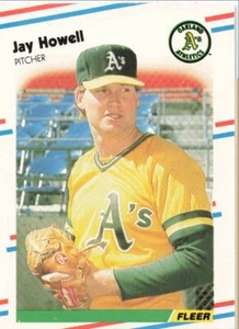 1988 Fleer Baseball Jay Howell Oakland Athletics #282 - Picture 1 of 2