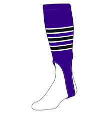 TCK Baseball Stirrups Medium (200D, 7in) Purple, White, Black