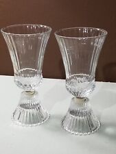 2 Vtg Homco Home Interiors Renaissance Clear Glass Votive Peg Cup Candle Holders