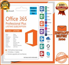 OFFICE 365 2019 PRO PLUS ACCOUNT 5 DEVICES 1TB OneDrive Win/Mac/Android/iOS