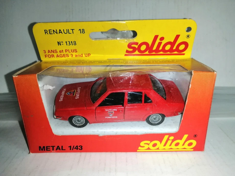 RENAULT 18 POMPIERI N°1318 SOLIDO SCALA 1/43 - Immagine 1 di 1