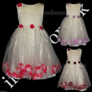 New Kids Girls Formal Wedding Flower Girls Bridesmaid Fashion Dress 1-6 Years - Picture 1 of 3