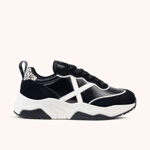 MUNICH 8770176 SCARPA SNEAKER DONNA WAVE 176 NERA BIANCA INVERNO 2025 120€ - Imagen 1 de 6