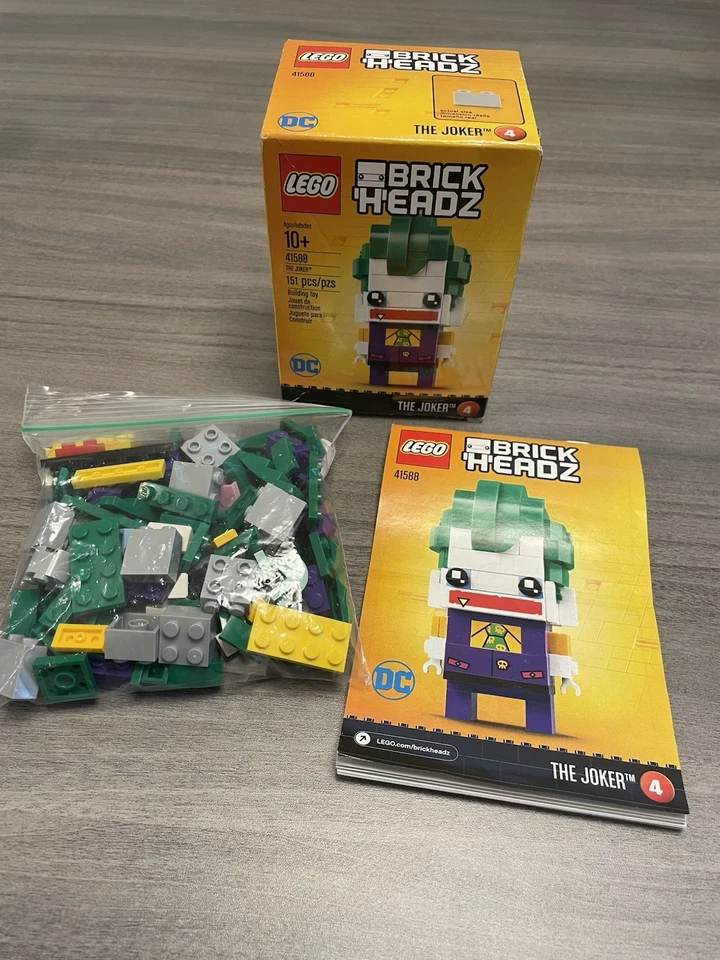 LEGO 41588 DC Super Heroes BrickHeadz The Joker ¡100% Completo con Caja y Manual! Foto 1 de 1