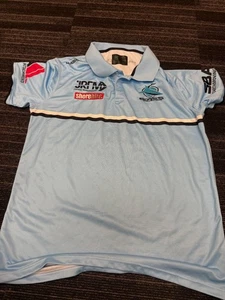 Cronulla Sutherland Sharks Polo Shirt Classic NRL Media Mens 2XL XXL - Picture 1 of 3