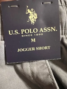 U.S. Polo Assn. Mens Drawstring Waist Denim Jogger Short Gray Size M - Picture 1 of 10