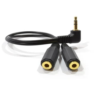 Cable divisor de audio para auriculares conector estéreo ángulo recto de 20 cm 3,5 mm - Y 2 vías - Imagen 1 de 5