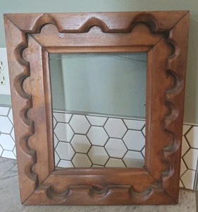 Vintage Carved Solid Wood PICTURE FRAME Gallery Wall Art Decor Wave 8x10" nx - Picture 1 of 14