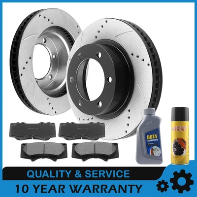 Rotores de freno delanteros pastillas de freno para Toyota Tacoma FJ Cruiser 2005-2021 4RUNNER C4N Foto 1 de 4