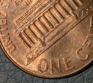 1999-D 1c Memorial Cent Red Struck Through Grease Error - Picture 1 of 20