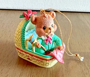 Ornamento orsacchiotto vintage Lustre Fame Baby’s 1st Christmas 1993 - Foto 1 di 5