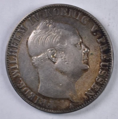 1855-A Germany 1 Thaler Prussia Wilhelm IV 22.272g Silver 0.750  - Image 1 of 2