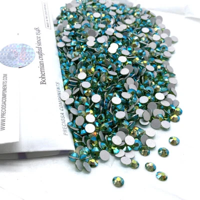 Preciosa MAXIMA Cristal Flatbacks pedrería arte en uñas 144 verde Peridoto AB Foto 1 de 2