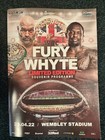 Fury Vs Whyte limited edition Boxing Programme