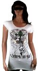 Amplified Saint & Sinner Gothic Skull Cross Rock Star Vip Rhinestone T-Shirt S L