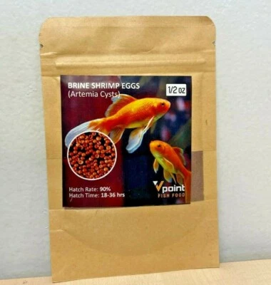 ¿Huevos de camarón en salmuera Vpoint? ¿Quistes de artemia de 90% de tasa de eclosión? Alimentos acuáticos bebé Foto 1 de 2