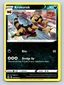 Krokorok HP 90 Dragado Ataque Raro Pokémon Oscuro Desolado - Imagen 1 de 10