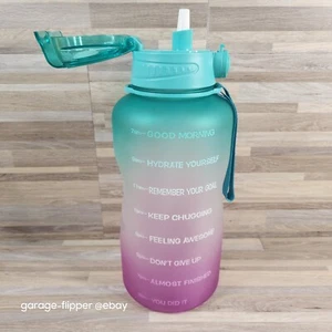 Large Water Bottle Huge 1 Gallon 128 Oz Capacity Motivational Hydration Jug - Picture 1 of 14