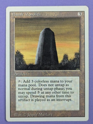 MTG Magic The Gathering: Revised Edition: Basalt Monolith Uncommon - LP - Image 1 of 2