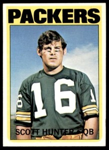 1972 TOPPS SCOTT HUNTER RC GREEN BAY PACKERS #206 EX - EXMT