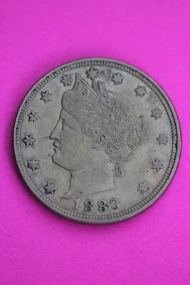 High Grade 1883 No Cents V Liberty Nickel Exact Coin Pictured Scarce Key Date 06 - Image 1 of 3