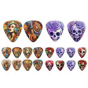 10 Pcs Guitar Picks Colorful Acoustic Electric Plectrums - Picture 1 of 15