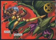 1996 Marvel Vision Trading Card #53 Rogue vs. Sauron