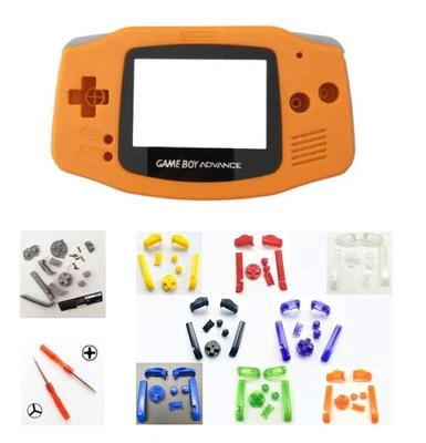 GBA Nintendo Game Boy Advance ORANGE Replacement Housing Shell Screen BUTTONS! - Image 1 of 2