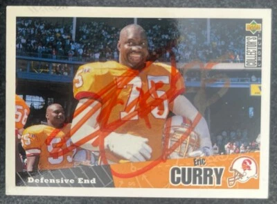 ERIC CURRY 1996 UD Collectors Choice #136 Football Card AUTO AUTOGRAPH ALABAMA - Image 1 of 2