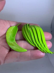 Lot of 2 Leaves Textured Green Vintage Metal Brooch Pin M-3280 - Picture 1 of 3